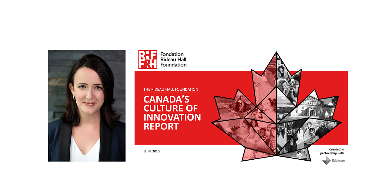 Photo of RHF president Teresa Marques and cover of the Innovation Index report